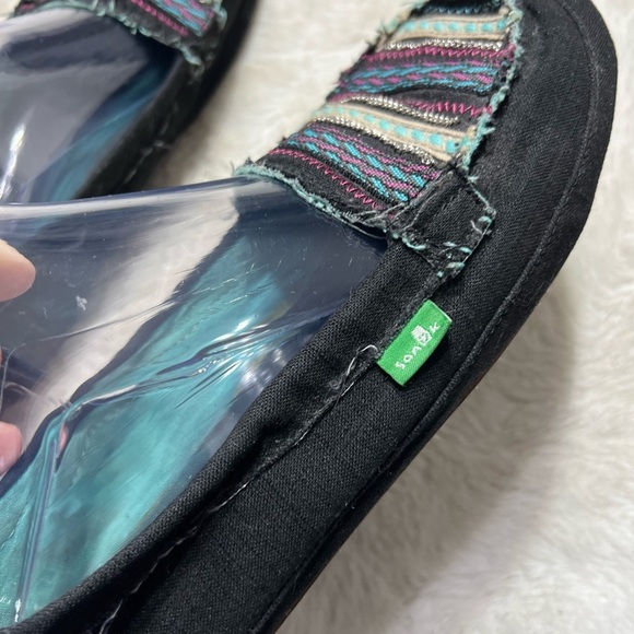 Sanuk black slip on shoe womens size 9 - Picture 3 of 8
